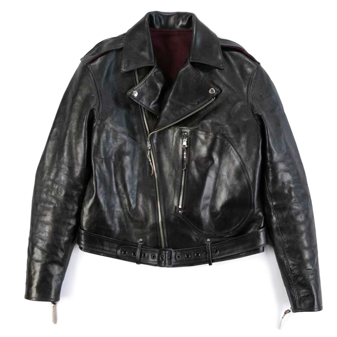 Black D-Pocket Horsehide Leather Jacket