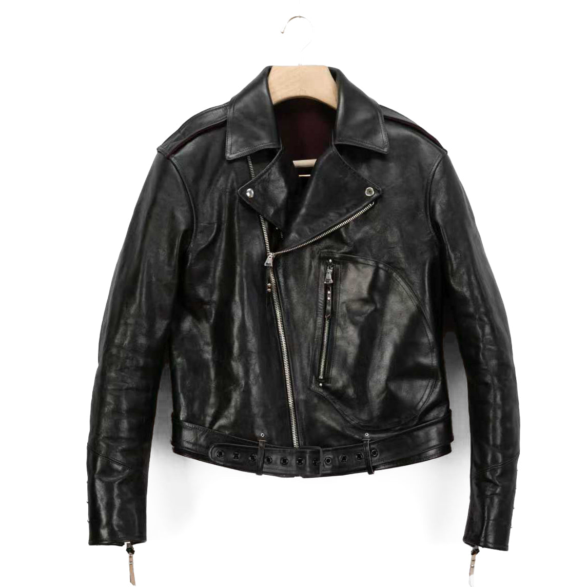 Black D-Pocket Horsehide Leather Jacket