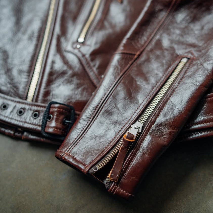 Brown D-Pocket Horsehide Leather Jacket