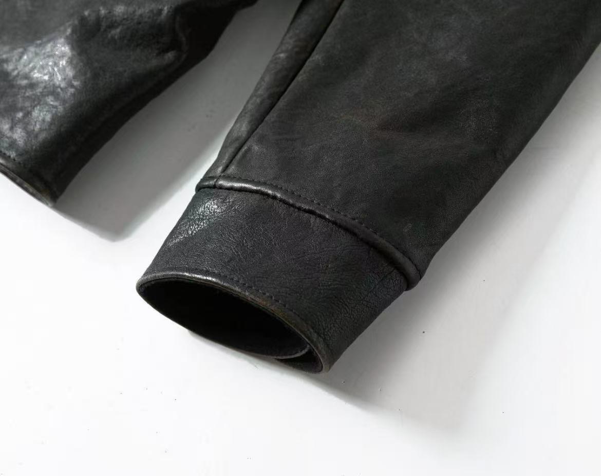 Tea-Core Horsehide Leather Car Coat