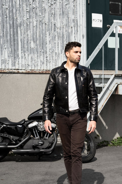 T-Back Tea-Core Horsehide Leather Jacket