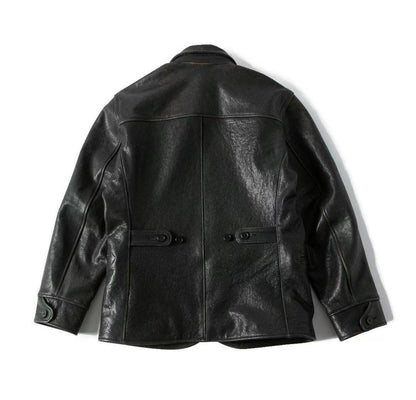 Tea-Core Horsehide Leather Car Coat