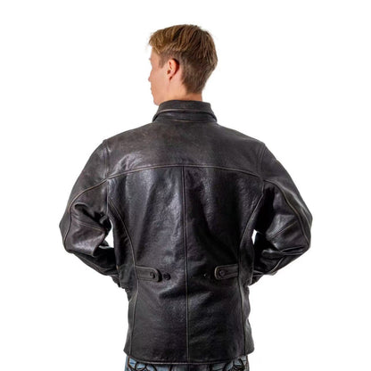 Tea-Core Horsehide Leather Car Coat