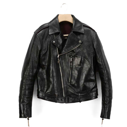 Black D-Pocket Horsehide Leather Jacket