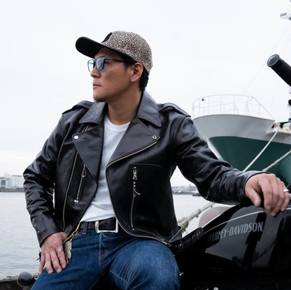 Black D-Pocket Horsehide Leather Jacket