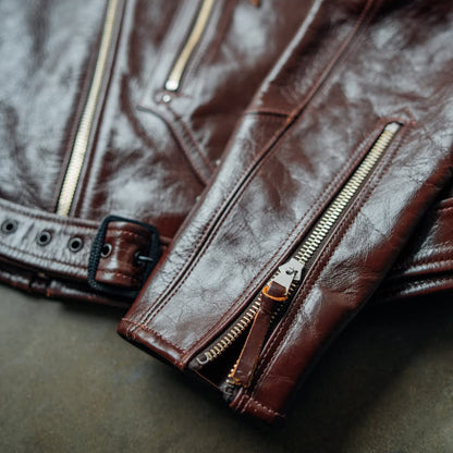 Brown D-Pocket Horsehide Leather Jacket