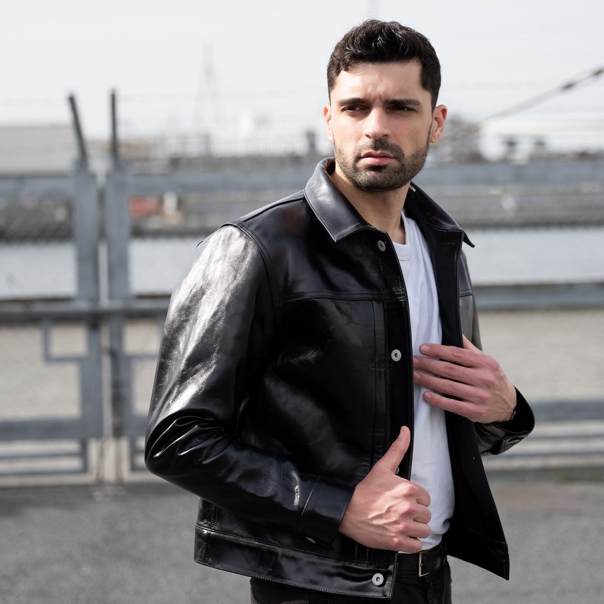 T-Back Tea-Core Horsehide Leather Jacket