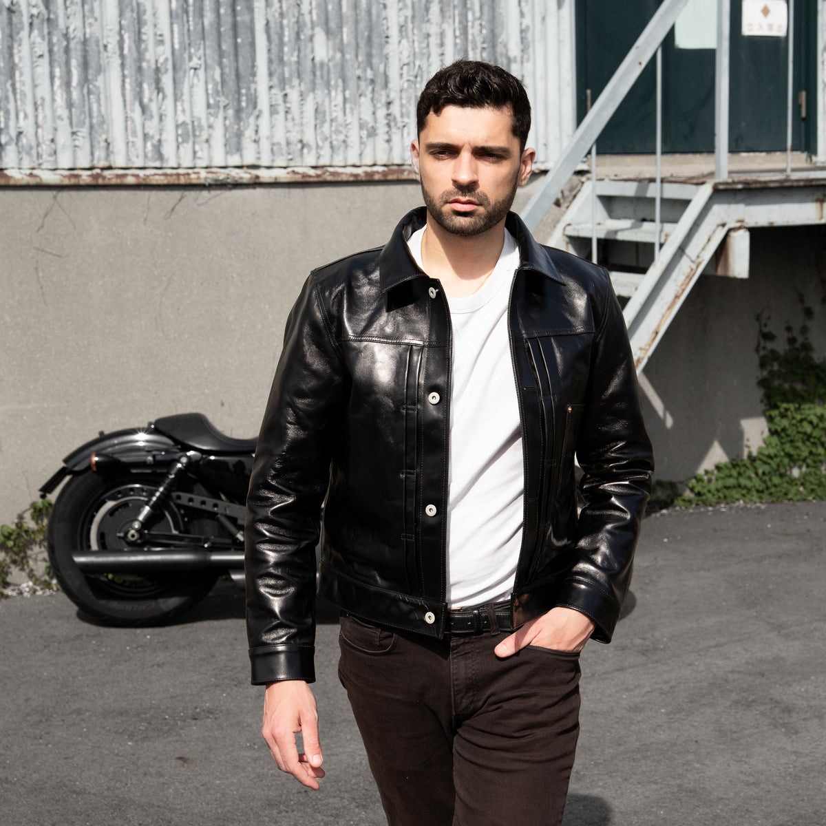 T-Back Tea-Core Horsehide Leather Jacket