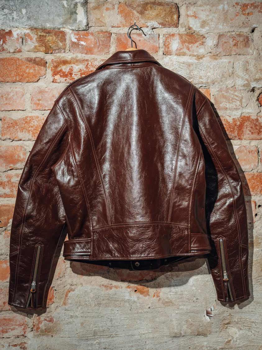 Brown D-Pocket Horsehide Leather Jacket