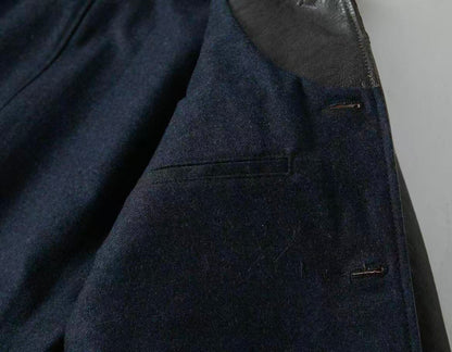 Tea-Core Horsehide Leather Car Coat